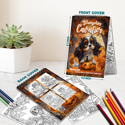 Netecom Pumpkin Cavalier Spiral Bound Coloring Book For Adults