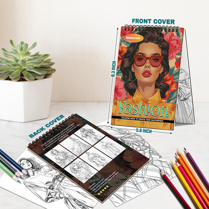 Fashion Spiral Bound Coloring Book For Adults