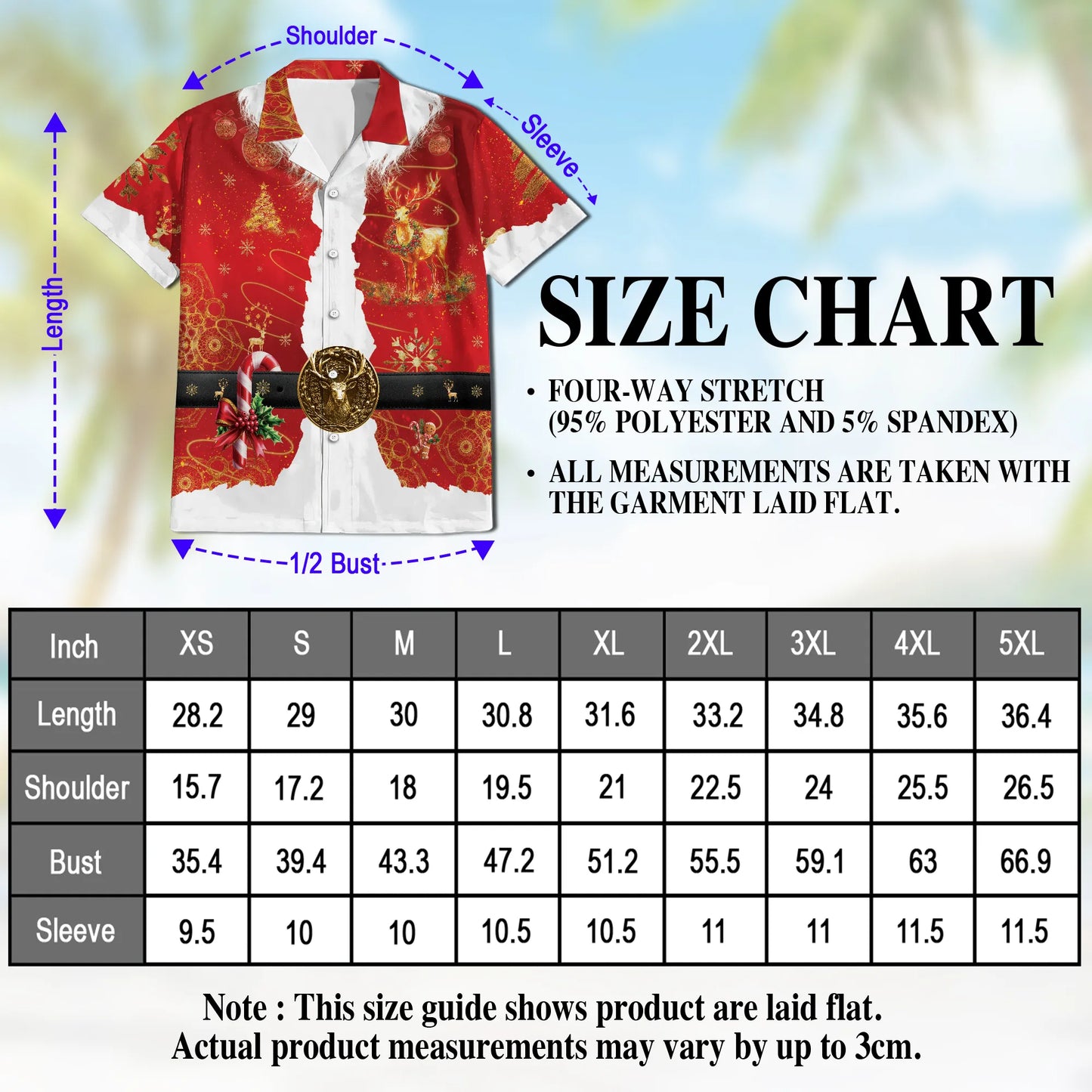 Santa Costume Christmas Print Hawaii Dog and Owner Matching Button Shirts