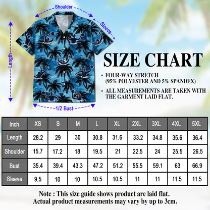 Netecom Water Polo Coconut Tree Hawaiian Shirt for Men Women, Tropical Button Down Summer Beach Short Sleeve Shirts