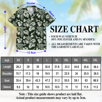 Netecom Grape Hawaiian Shirt for Men Women, Grape Lover Gifts, Fruit Button Down Summer Beach Short Sleeve Shirts