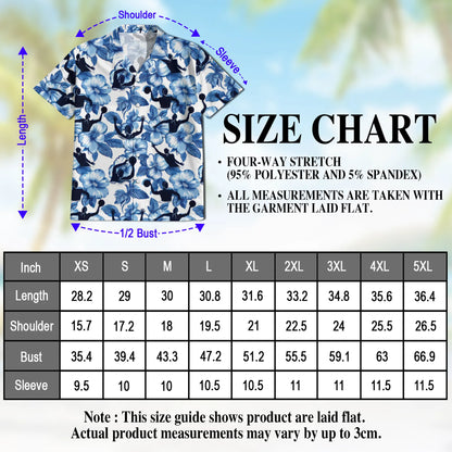 Water Polo Tropical Hibiscus Print Hawaii Dog and Owner Matching Button Shirts