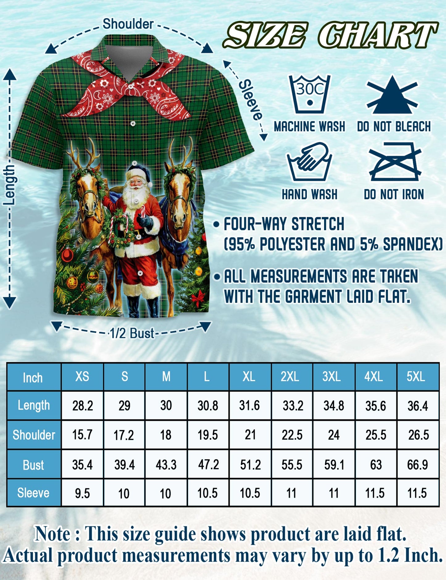 Netecom Santa Claus Cowboy Christmas Plaid Pattern Hawaiian Shirt, Western Christmas Reindeer Wreath Button Down Shirt, S-5XL