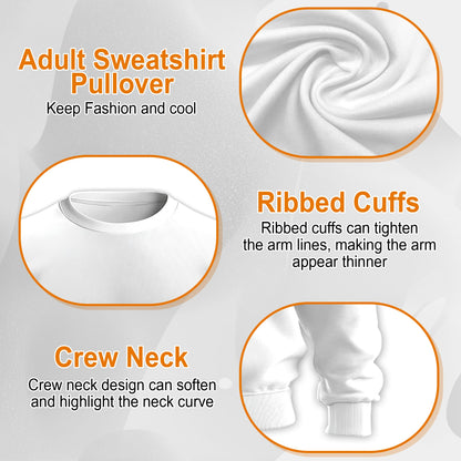 Netecom Thanksgiving Turkey Pumpkin Sweatshirt 3D All Over Print – Unisex Crewneck Pullover, Lightweight Fleece Casual Outfit