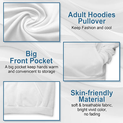Netecom Vintage Skull Halloween 3D Print Hoodie with Front Pocket, All Over Graphic Pullover Sweatshirt Unisex Casual