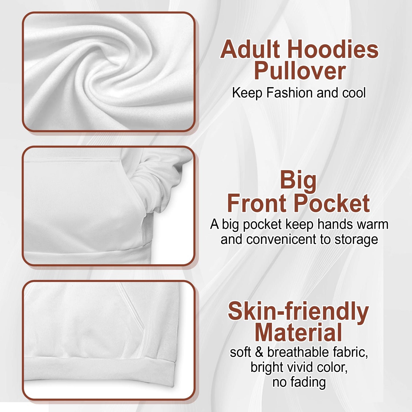 Netecom We Wish You Ameri Christmas 3D Hoodie with Front Pocket, Unisex Casual All Over Patriotic Graphic Sweatshirt