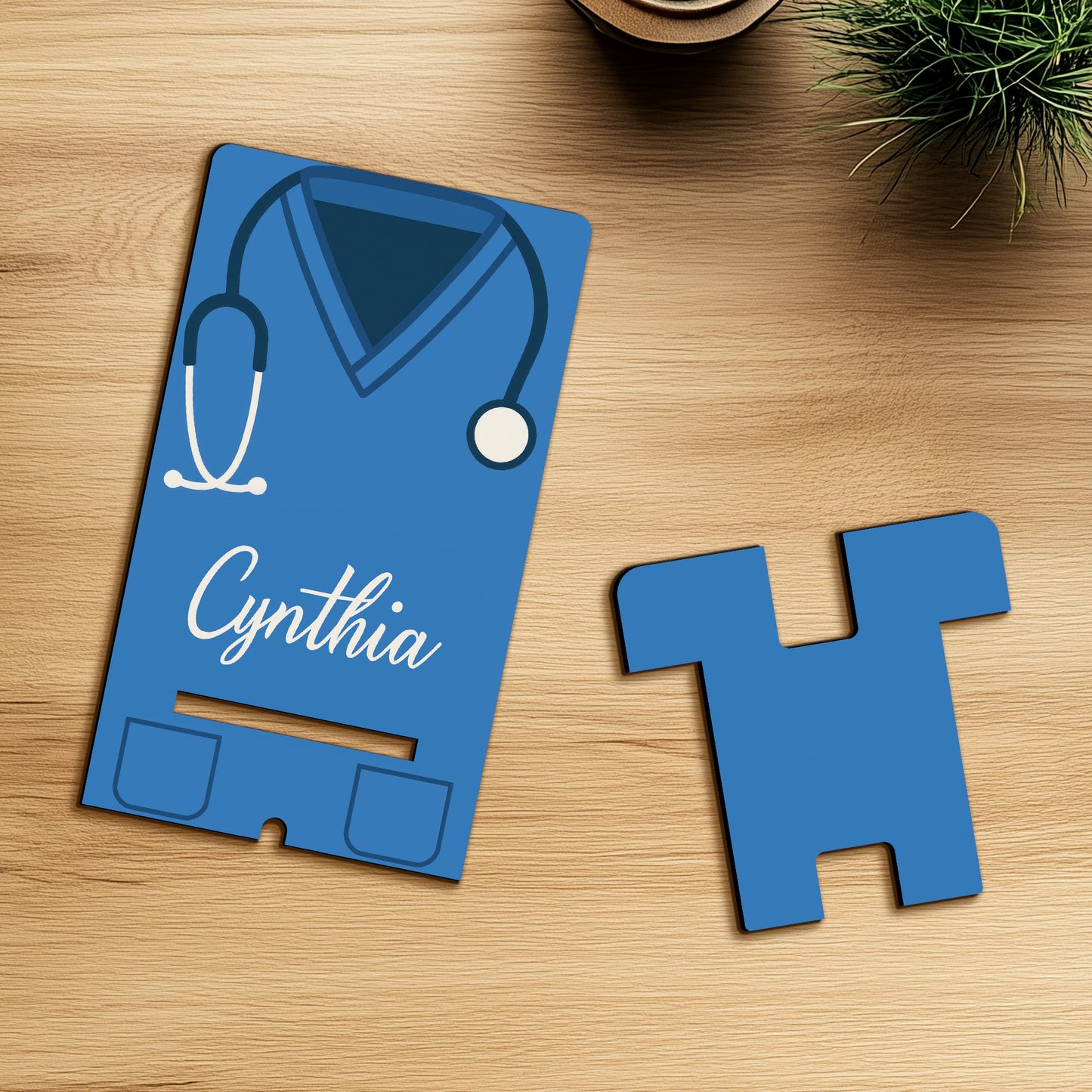 Netecom Custom Phone Stand with Personalized Name, Nurse-Themed Style for Desk or Office Use - Perfect Gift for Healthcare Workers