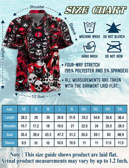 Netecom Black Cat UFO Alien Halloween Hawaiian Shirt for Men, Animal Skull Button Down Summer Beach Shirts, S-5XL