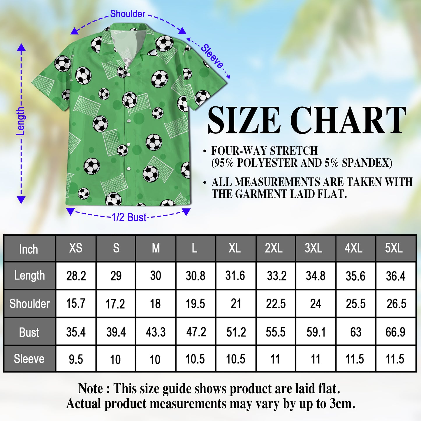 Netecom Soccer Ball Print Hawaiian Shirt for Men, Soccer Player Gifts, Sports Button Down Summer Beach Shirts