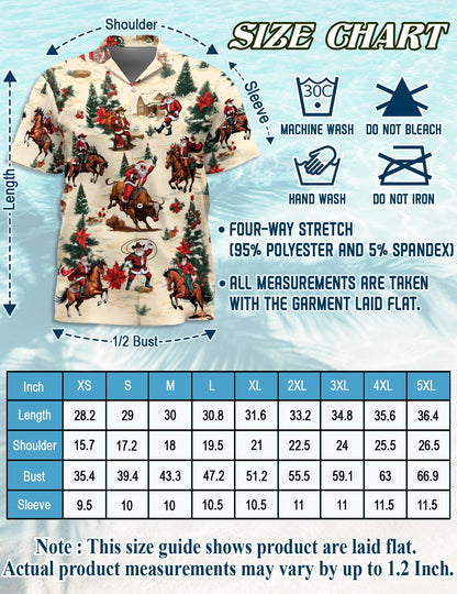 Netecom Cowboy Santa Claus Hawaiian Shirt for Men, Western Rodeo Christmas Button Down Summer Beach Short Sleeve Shirts, S-5XL