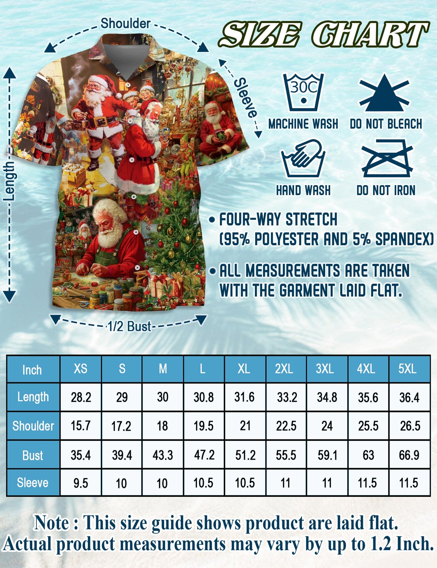 Netecom Vintage Santa Claus Christmas Hawaiian Shirt for Men, Festive Holiday Print Button Down Short Sleeve Shirt, S-5XL