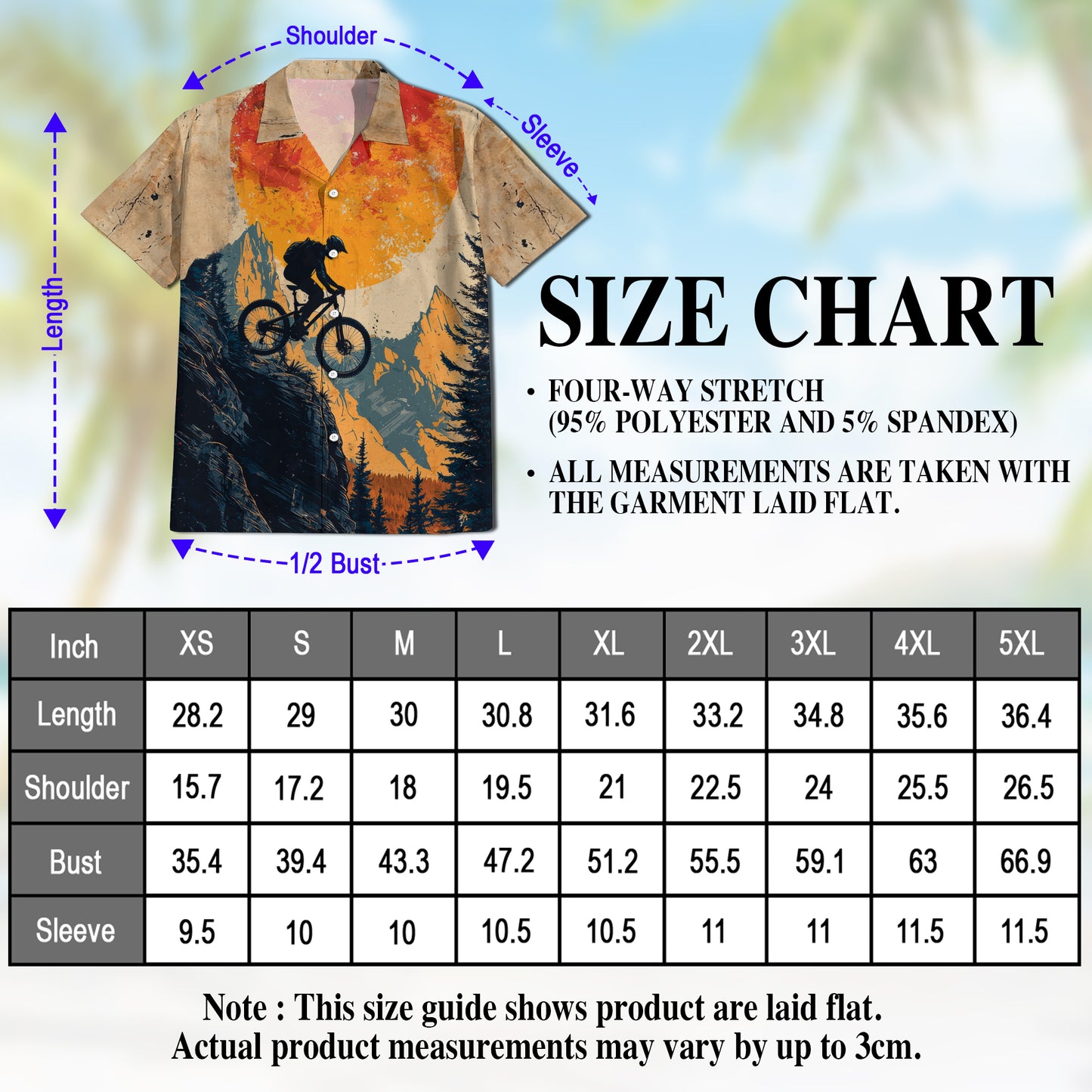 Netecom Vintage Mountain Biking Hawaiian Shirt for Men, Biker Gifts, Cycling Button Down Summer Beach Shirts
