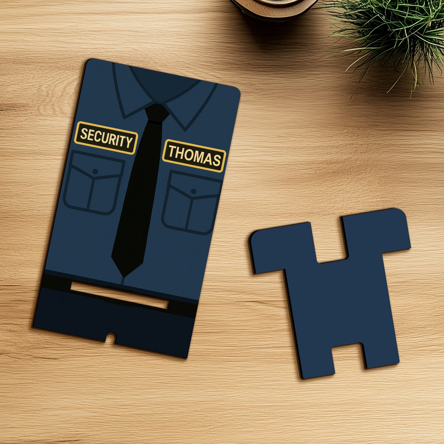 Netecom Personalized Security Phone Stand, Custom Name Option - Ideal Gift for Security Professionals and Office Use, Christmas Gifts