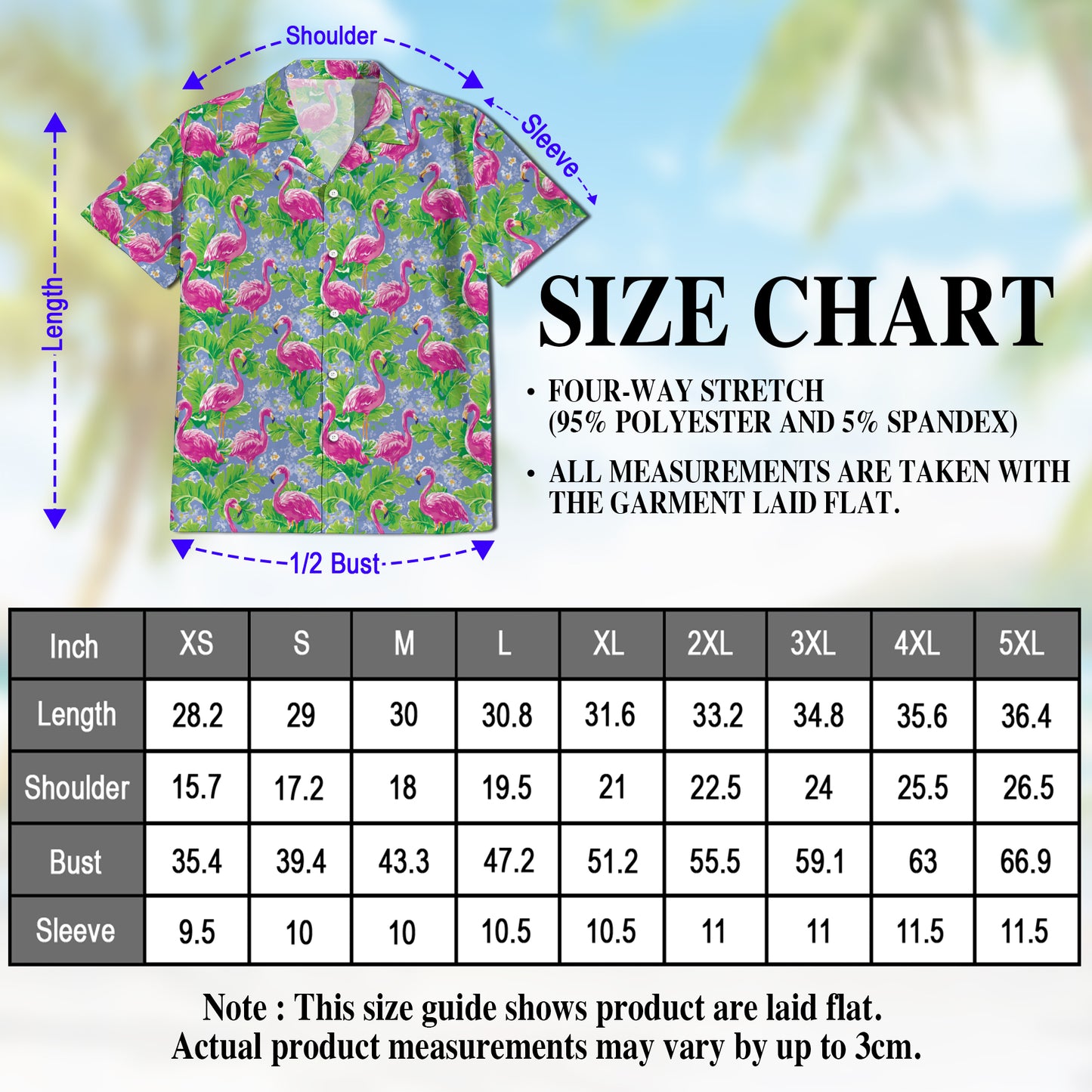 Netecom Watercolor Tropical Flamingo Hawaiian Shirt for Men, Pink Bird Summer Button Down Short Sleeve Beach Shirt