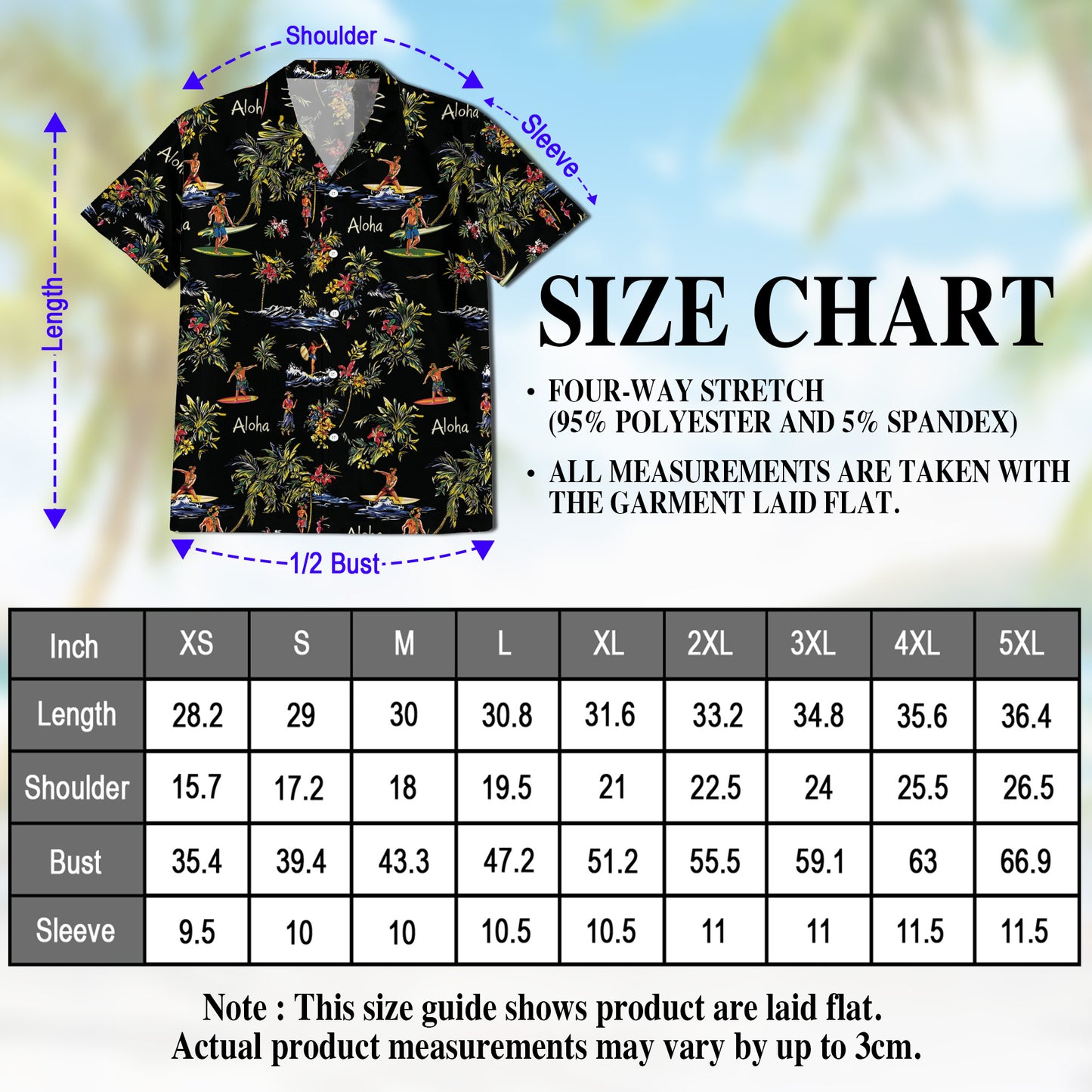 Netecom Aloha Hawaii Life Hawaiian Shirt for Men, Button Down Summer Beach Short Sleeve, Tropical Style, Sizes S-5XL