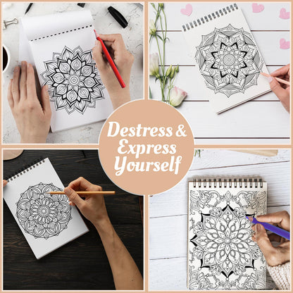 Netecom Mandala Fairy Coloring Book Spiral Bound For Adults