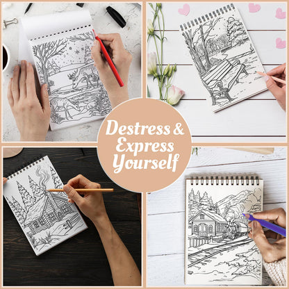 Netecom Winter Charm Coloring Book Spiral Bound For Adults