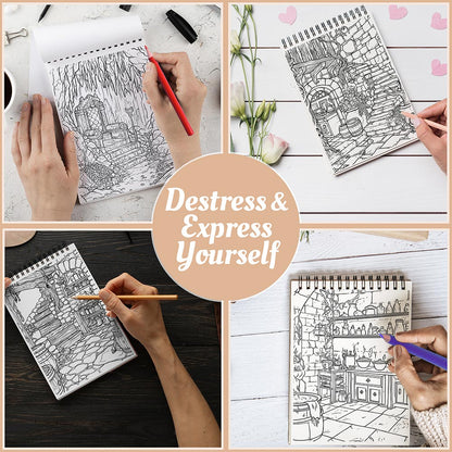Netecom Goblin Interior Coloring Book Spiral Bound For Adults