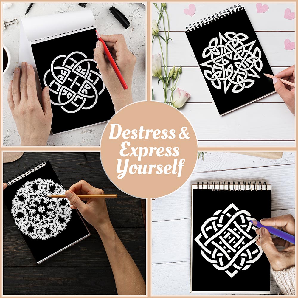 Netecom Celtic Knots Coloring Book Spiral Bound For Adults