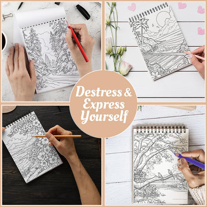 Netecom Four Seasons Coloring Book Spiral Bound For Adults