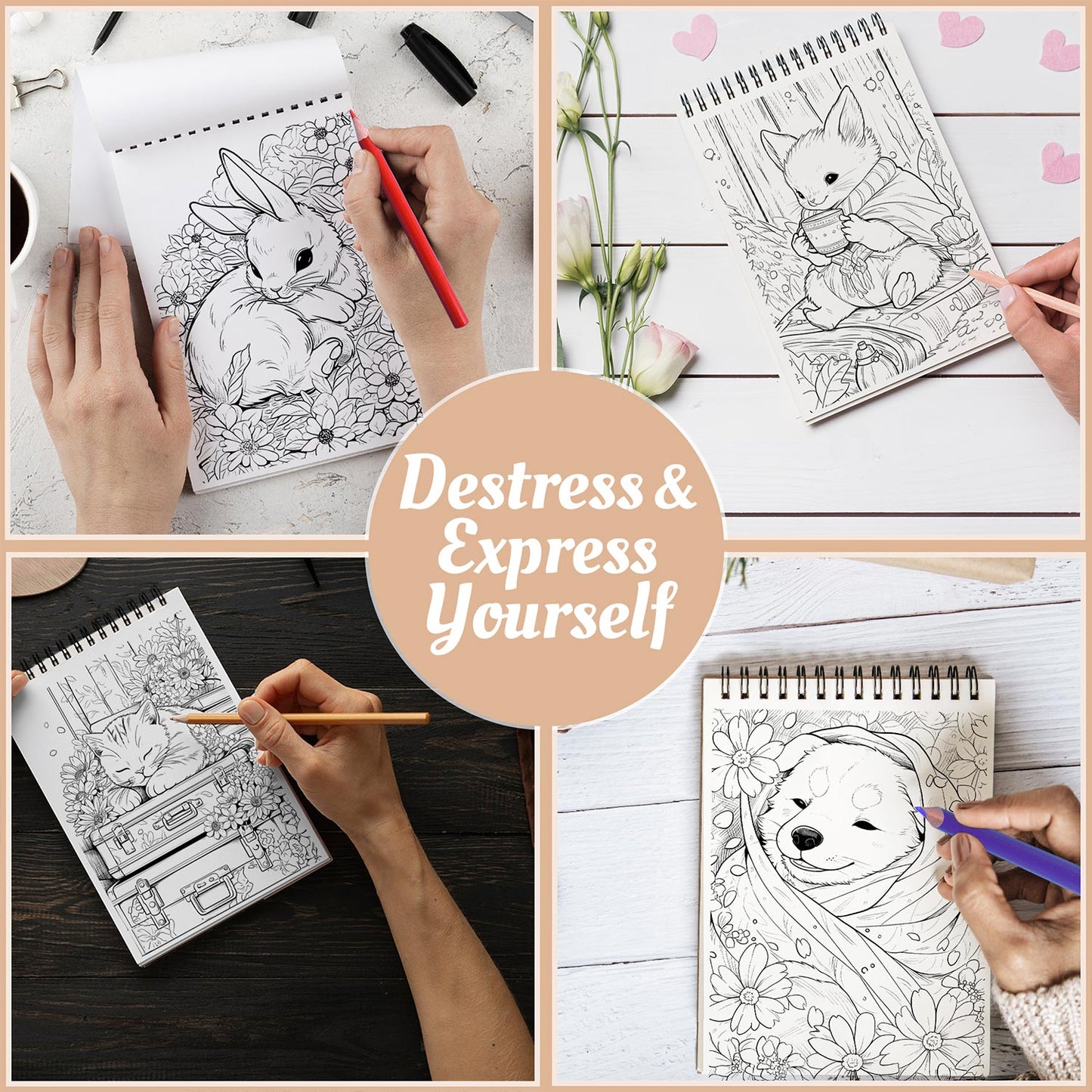 Netecom Time To Chill Coloring Book Spiral Bound For Adults