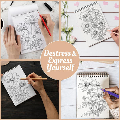 Netecom Large Print Cosmos Coloring Book Spiral Bound For Adults