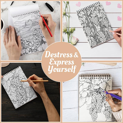 Spring Vineyards Coloring Book Spiral Bound For Adults