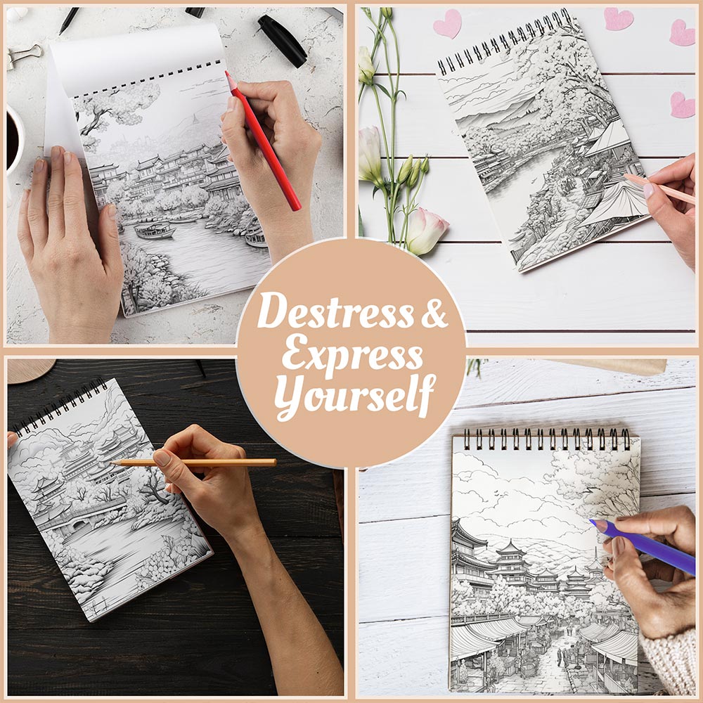 Spring Festivals Coloring Book Spiral Bound For Adults