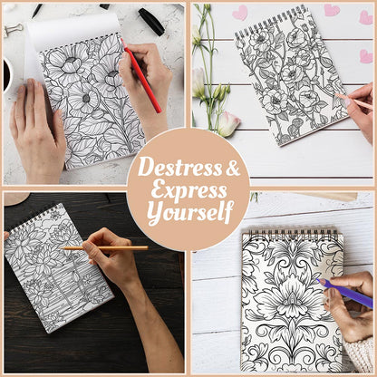 Netecom Mindful Patterns Coloring Book Spiral Bound For Adults