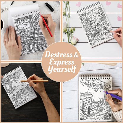 Netecom Autumn Season Coloring Book Spiral Bound For Adults