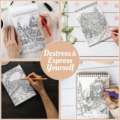 Netecom Candy World Coloring Book Spiral Bound For Adults