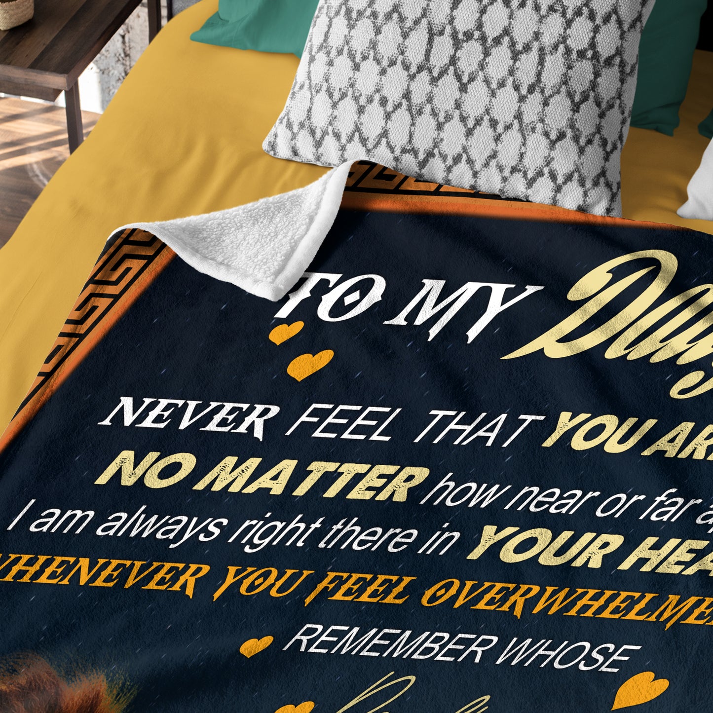 Netecom Personalized Lion To My Daughter Blanket from Dad, Custom Love Letter Throw Blanket for Couch, Bed or Sofa, Ultra Soft Warm Gift for Daughter’s Birthday, Thanksgiving and Christmas