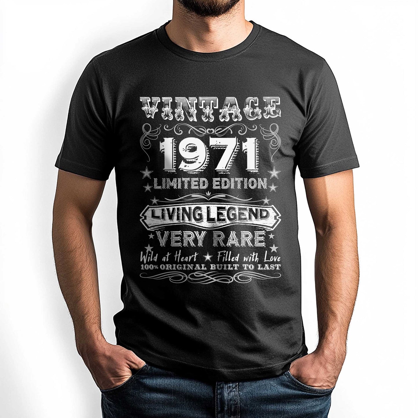 Netecom Vintage 1971 Limited Edition T-Shirt, Retro Birthday Shirt for Men, Perfect Gift for 1971 Birth Year