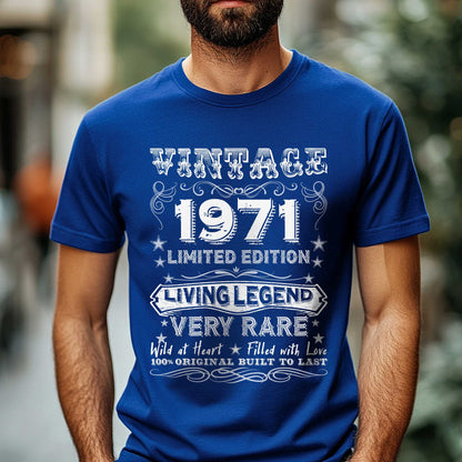 Netecom Vintage 1971 Limited Edition T-Shirt, Retro Birthday Shirt for Men, Perfect Gift for 1971 Birth Year
