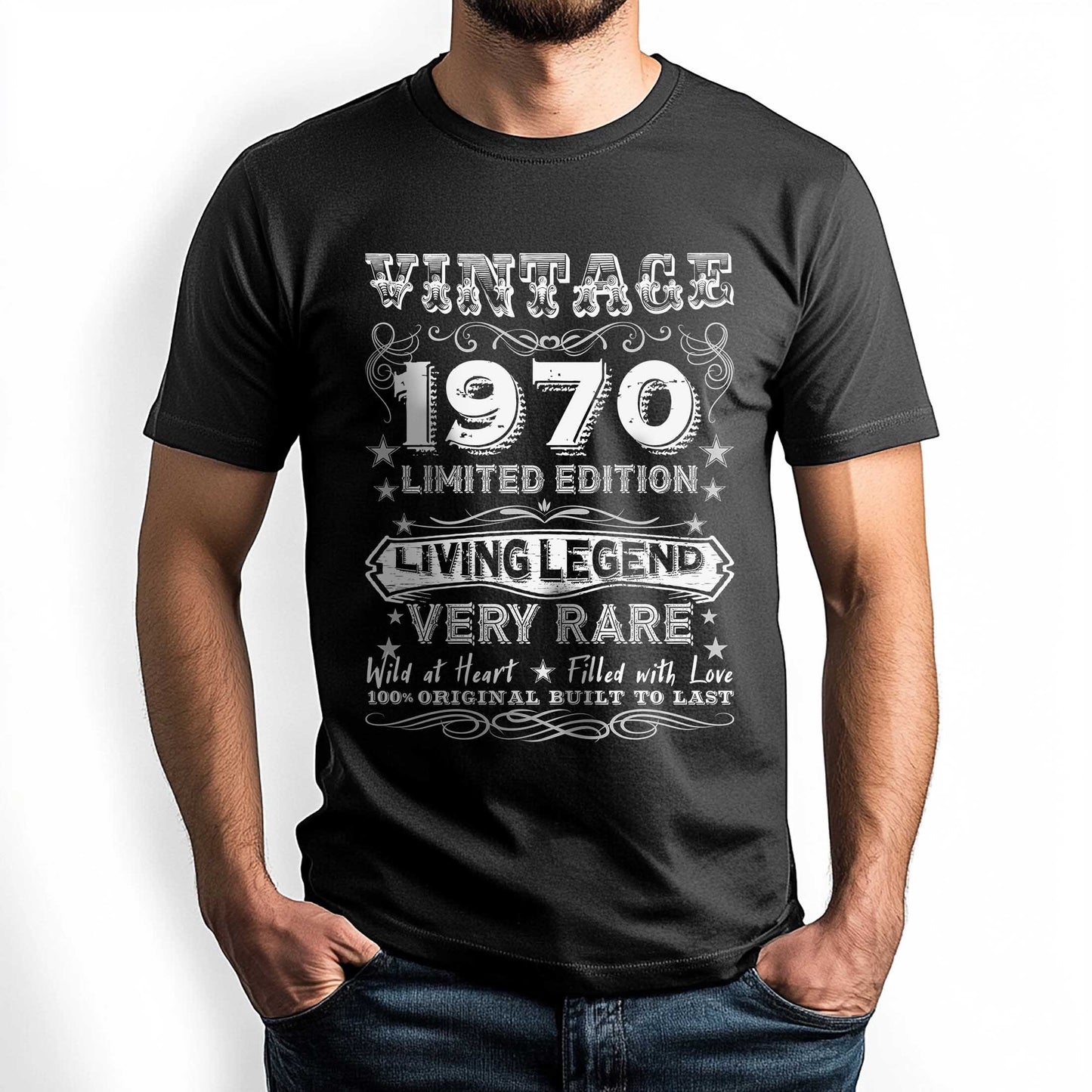 Netecom Vintage 1970 Limited Edition T-Shirt, Retro Birthday Shirt for Men, Perfect Gift for 1970 Birth Year