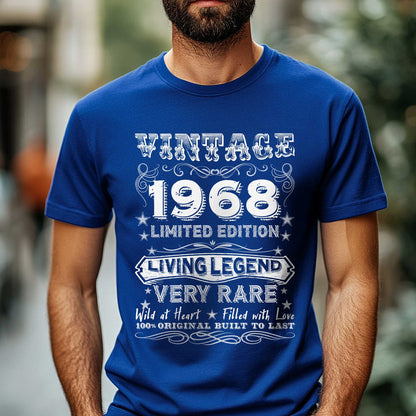 Netecom Vintage 1968 Limited Edition T-Shirt, Retro Birthday Shirt for Men, Perfect Gift for 1968 Birth Year