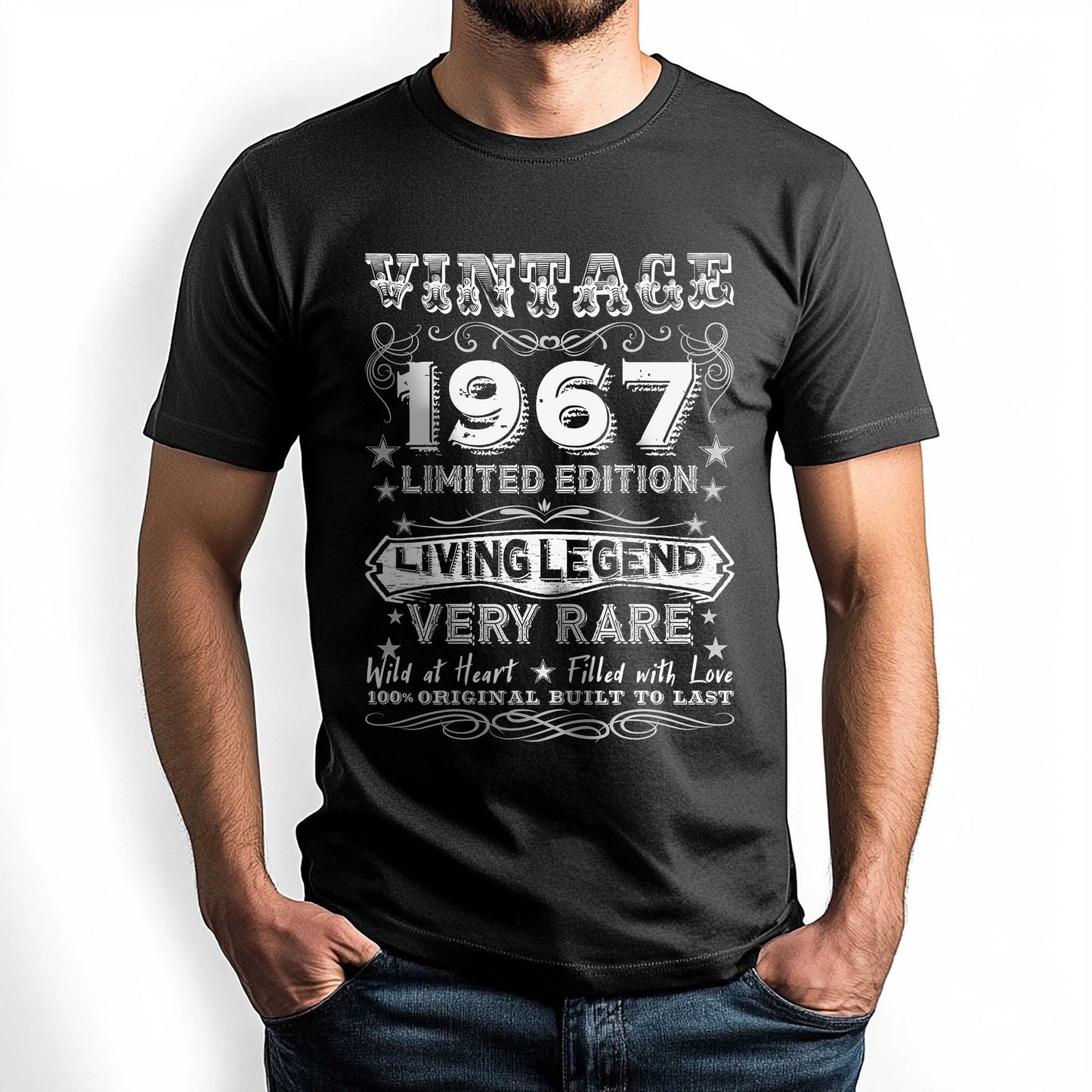 Netecom Vintage 1967 Limited Edition T-Shirt, Retro Birthday Shirt for Men, Perfect Gift for 1967 Birth Year