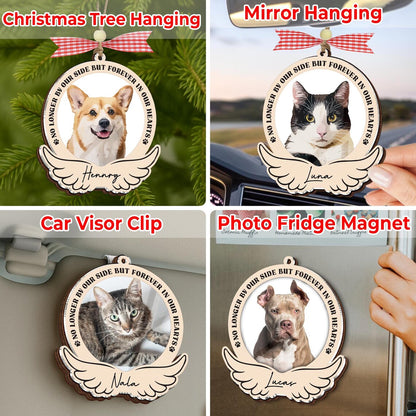 Netecom Pet Loss Sympathy Gift – Personalized Wooden Ornament, Keychain & Memorial Card Set for Christmas