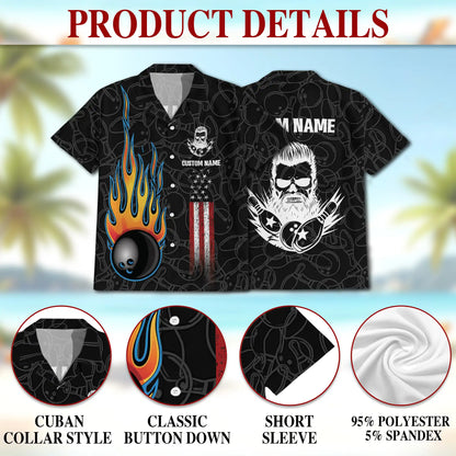 Bowling Hawaiian Shirt for Men – Personalized Patriotic Print| Netecom
