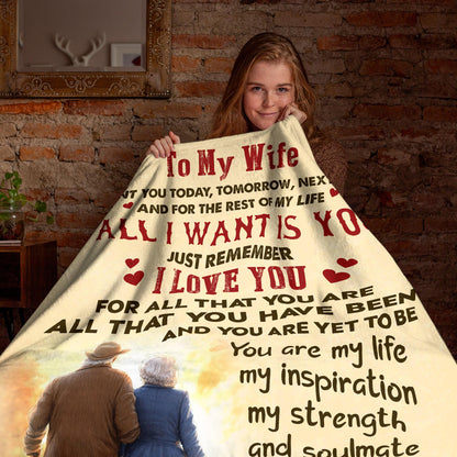 Netecom Personalized To My Wife Blanket from Husband, Custom Love Husband to Wife Throw Blanket for Couch, Bed or Sofa, Ultra Soft Warm Gift for Wife’s Birthday, Christmas, or Anniversary