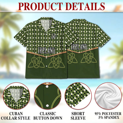 Ireland St Patrick’s Day Hawaii Dog and Owner Matching Retro Style Button Shirts