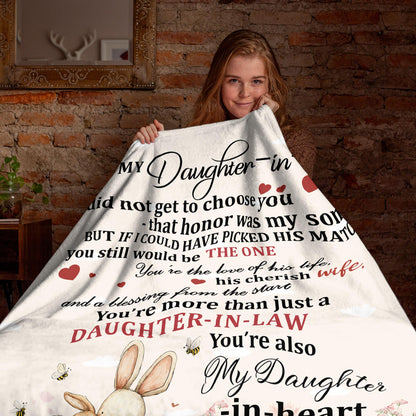 Netecom Personalized To My Daughter in Law Blanket from Mother in Law, Ultra Soft Warm Throw Blanket for Couch, Bed or Sofa, Future Daughters Gift, Present for Wedding, Christmas