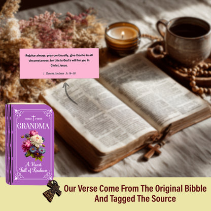 Netecom Bible Verse Box Set for Grandma – Wooden Scripture Box with 150 Daily Prayer and Scripture Cards, Inspirational Christian Gift