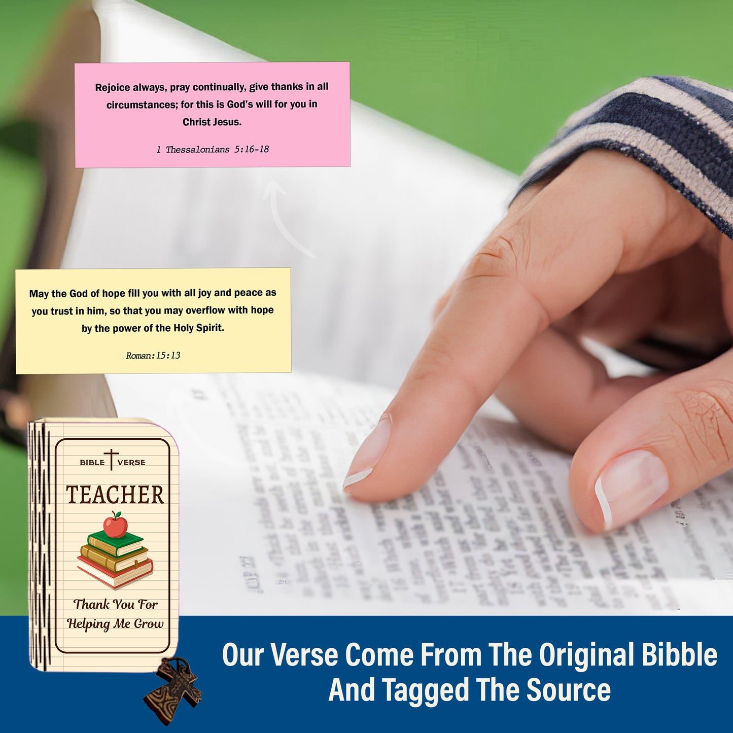 Netecom Bible Verse Box Set for Teacher – Wooden Scripture Box with 150 Daily Prayer and Scripture Cards, Inspirational Christian Gift