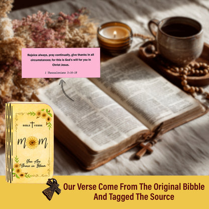 Netecom Bible Verse Box Set for Mom, Wooden Scripture Box with 150 Daily Scripture Cards, Christian Gift for Mother, Faith-Based Gift for Women