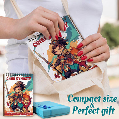 Netecom Chibi Dynasty Spiral Coloring Book For Adults