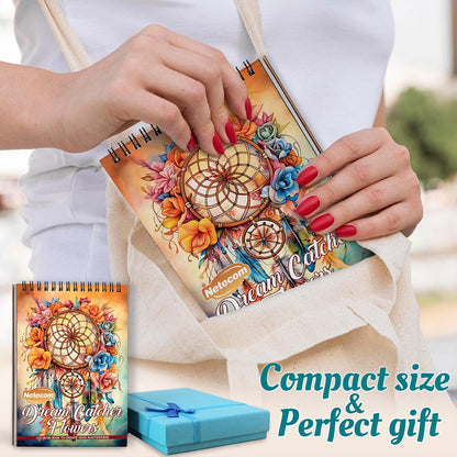 Netecom Dreamcatcher Flowers Spiral Coloring Book For Adults