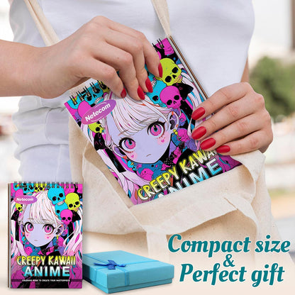 Creepy Kawaii Anime Spiral Coloring Book For Adults