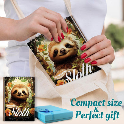 Netecom Sloth Spiral Coloring Book For Adults