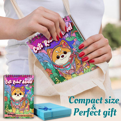 Netecom Cute Robot Animal Spiral Coloring Book For Adults